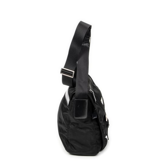 Prada Small Flap Messenger en negro Lienzo - Image 4