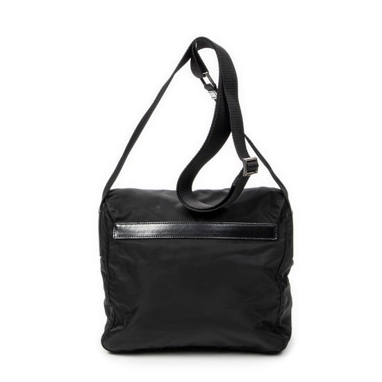 Prada Small Flap Messenger en negro Lienzo - Image 5