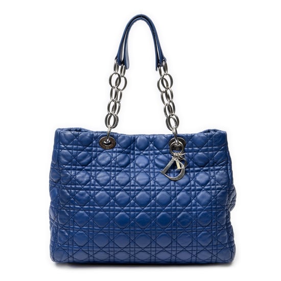 Dior Soft Shopping Tote en Blue Cuero de ternero - Image 1