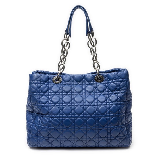 Dior Soft Shopping Tote en Blue Cuero de ternero - Image 5