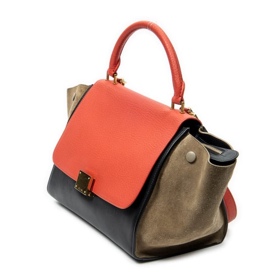 Celine Small Tricolor Trapeze en Red Cuero de ternero - Image 2