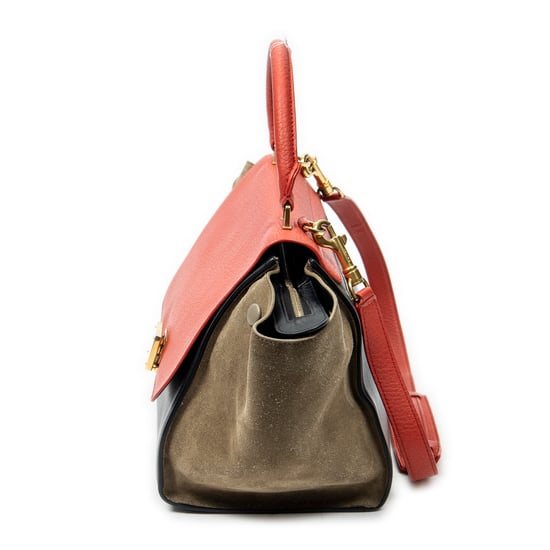 Celine Small Tricolor Trapeze en Red Cuero de ternero - Image 3