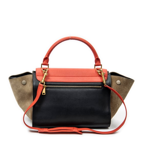Celine Small Tricolor Trapeze en Red Cuero de ternero - Image 5