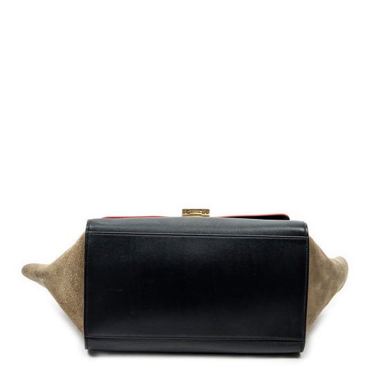 Celine Small Tricolor Trapeze en Red Cuero de ternero - Image 6