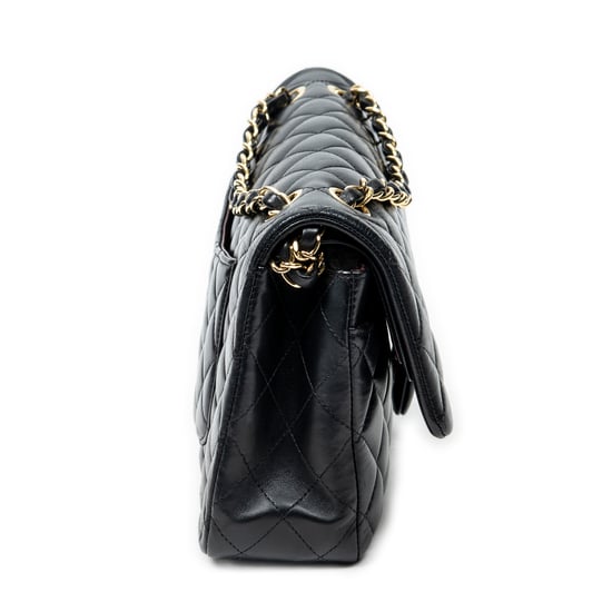 Chanel Classic Double Flap 26 en negro Cuero de ternero - Image 4