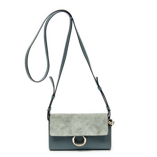 Chloé Mini Faye en Blue Cuero de ternero - Image 1