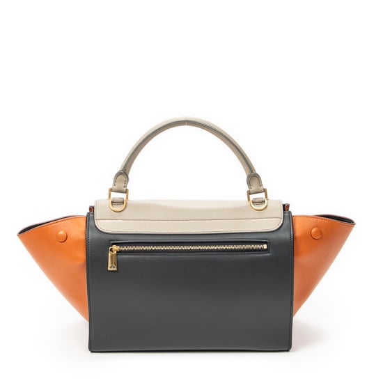 Celine Small Trapeze en gris Cuero de ternero - Image 5