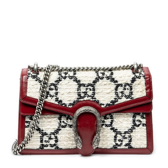 Gucci Small Dionysus Chain Crossbody en marfil Lienzo - Image 1