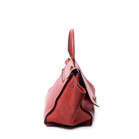 Celine Medium Trapeze  en  Red Cuero de ternero - Image 3