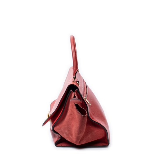 Celine Medium Trapeze  en  Red Cuero de ternero - Image 4