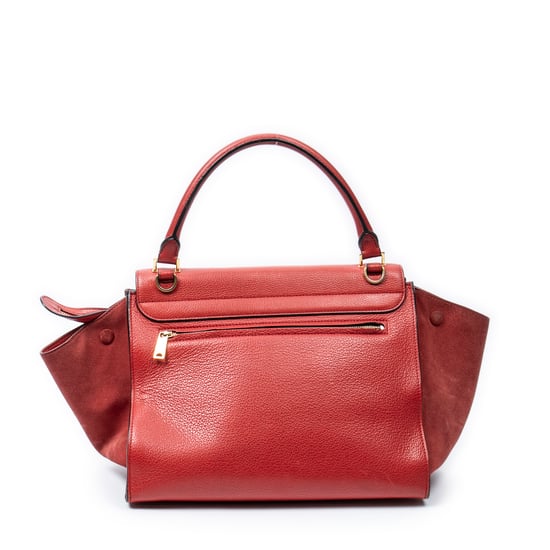 Celine Medium Trapeze  en  Red Cuero de ternero - Image 5