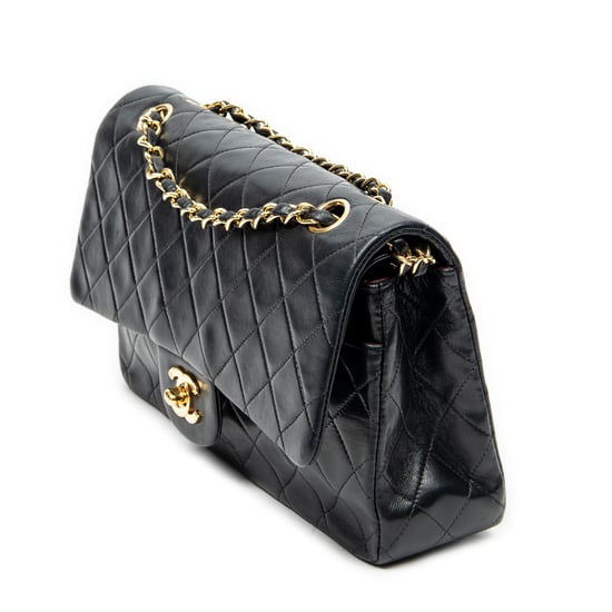 Chanel Classic Double Flap 26 en negro Cuero de ternero - Image 2