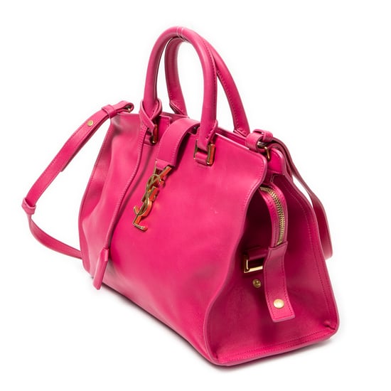 Yves Saint Laurent Small Monogram Cabas  en  rosa Cuero de ternero - Image 2