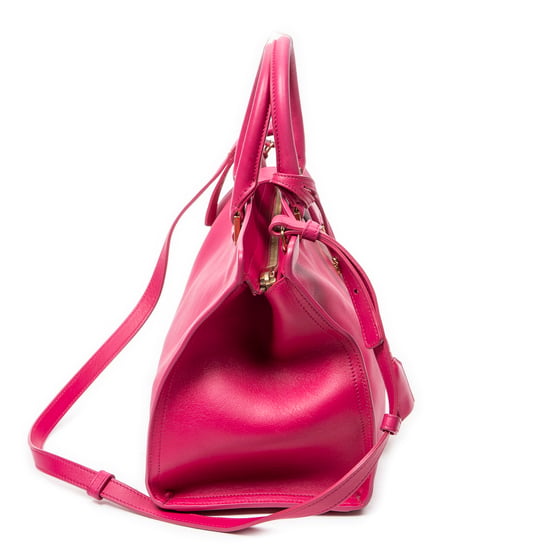 Yves Saint Laurent Small Monogram Cabas  en  rosa Cuero de ternero - Image 4