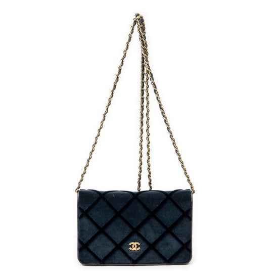 Chanel CC Wallet on Chain en Marina Lienzo - Image 1