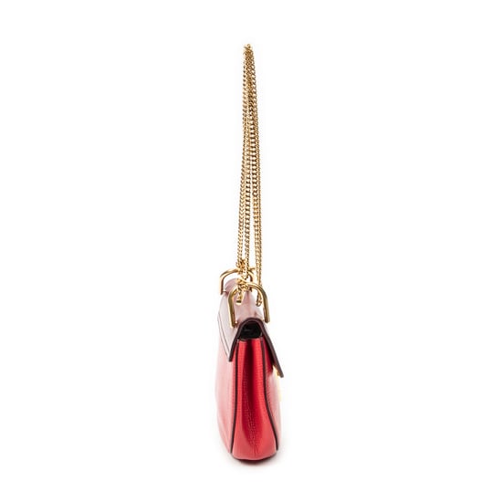 Chloé Mini Bicolor Drew  en  Red Cuero de ternero - Image 4