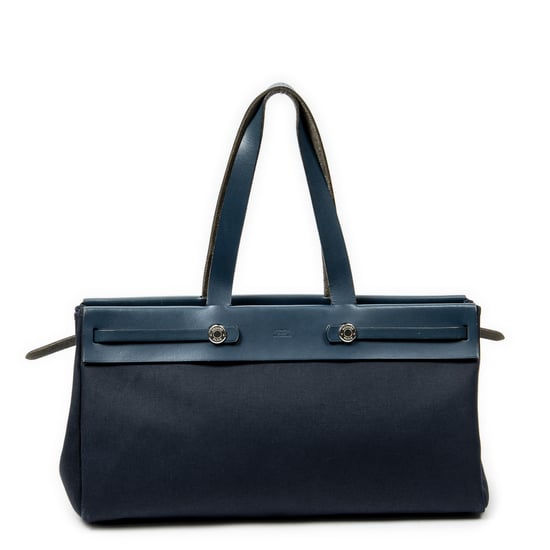 Hermès Herbag Cabas MM en  Marina Lienzo - Image 5
