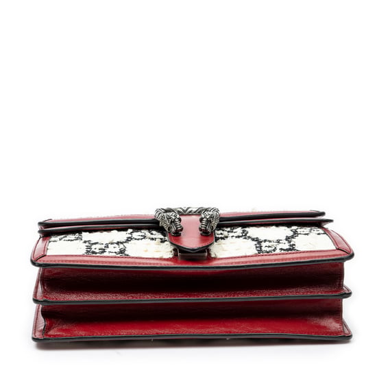 Gucci Small Dionysus Chain Crossbody en marfil Lienzo - Image 6