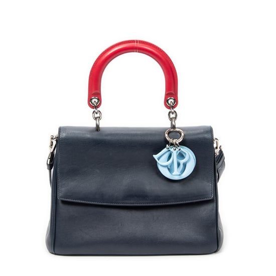 Dior Small Tricolor Be Dior Flap en Azul marino/rojo/azul claro Cuero de ternero - Image 1