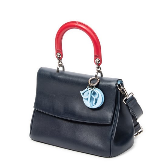 Dior Small Tricolor Be Dior Flap en Azul marino/rojo/azul claro Cuero de ternero - Image 2