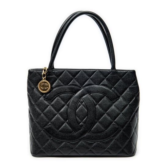 Chanel Timeless Medallion Tote en negro Cuero de ternero - Image 1