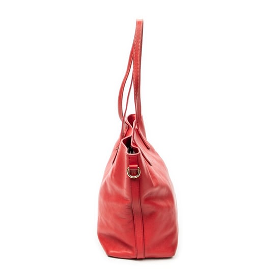 Prada Convertible Open Shopping Tote en Red Cuero de ternero - Image 3