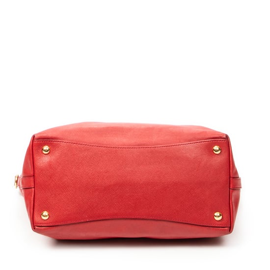 Prada Convertible Open Shopping Tote en Red Cuero de ternero - Image 6