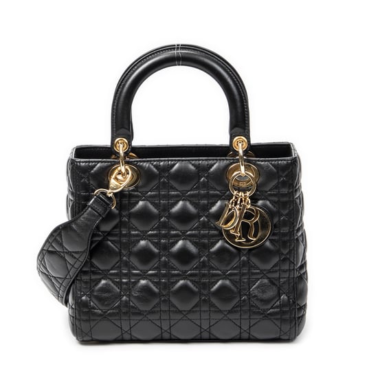 Dior Medium Lady Dior Zip en negro Cuero de ternero - Image 1