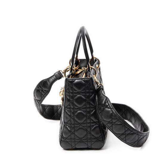 Dior Medium Lady Dior Zip en negro Cuero de ternero - Image 3