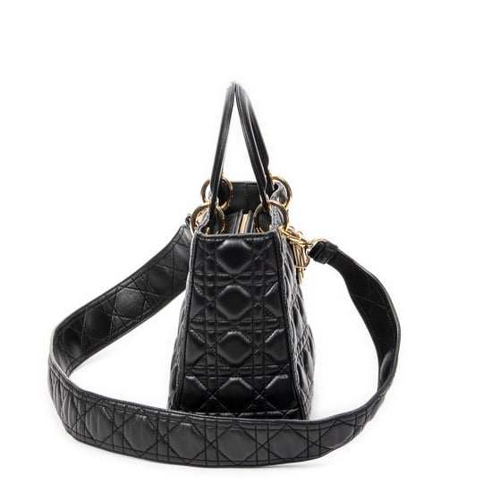 Dior Medium Lady Dior Zip en negro Cuero de ternero - Image 4