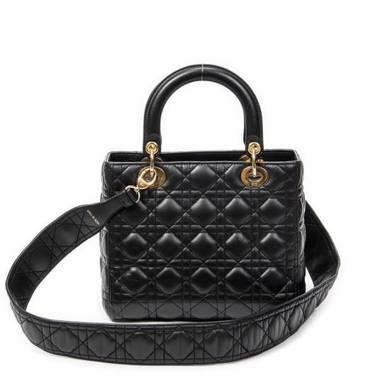 Dior Medium Lady Dior Zip en negro Cuero de ternero - Image 5