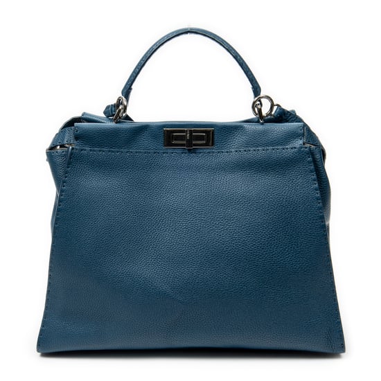 Fendi Large Selleria Peekaboo en Blue Cuero de ternero - Image 1