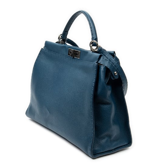 Fendi Large Selleria Peekaboo en Blue Cuero de ternero - Image 2