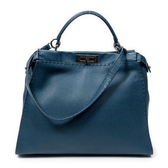 Fendi Large Selleria Peekaboo en Blue Cuero de ternero - Image 5