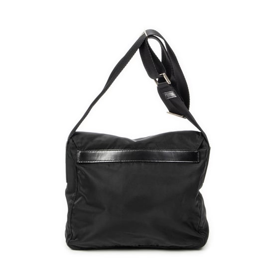 Prada Small Buckle Flap Crossbody en negro Lienzo - Image 5