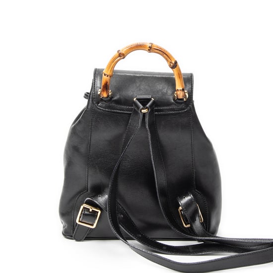 Gucci Mini Bamboo Backpack en negro Cuero de ternero - Image 4