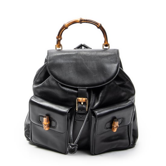 Gucci Large Bamboo Backpack en negro Cuero de ternero - Image 1
