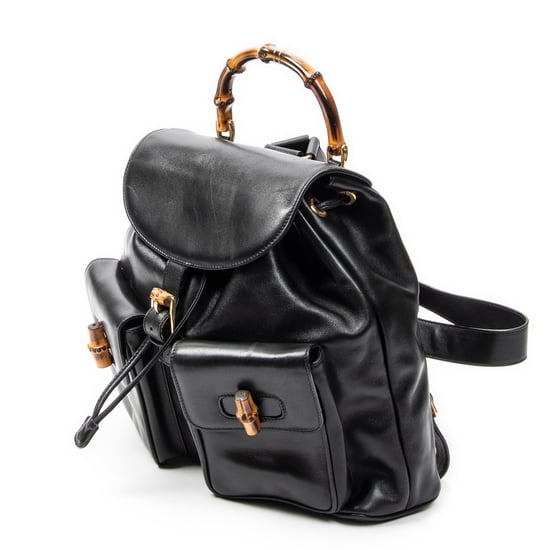 Gucci Large Bamboo Backpack en negro Cuero de ternero - Image 2