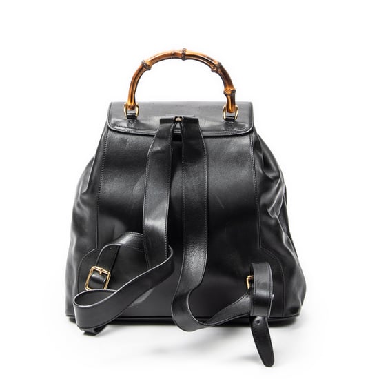 Gucci Large Bamboo Backpack en negro Cuero de ternero - Image 5