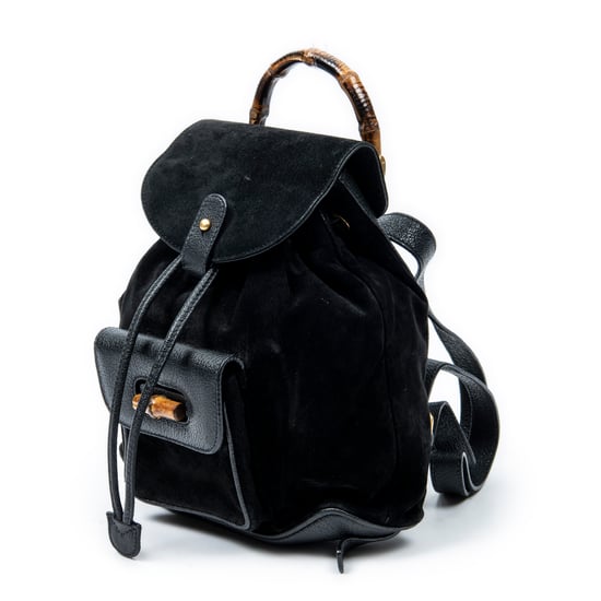 Gucci Mini Bamboo Backpack en negro Cuero de ternero - Image 2