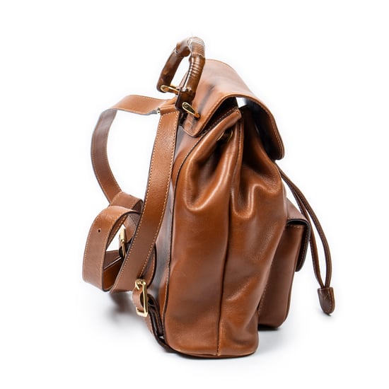 Gucci Mini Bamboo Backpack en Bronceado Cuero de ternero - Image 4