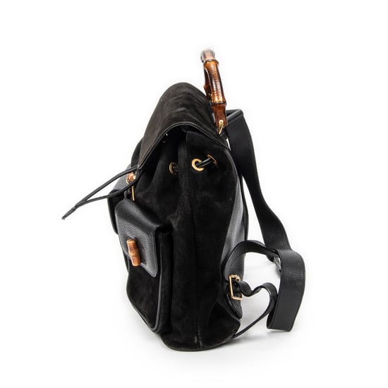 Gucci Large Bamboo Backpack  en  negro Cuero de ternero - Image 3