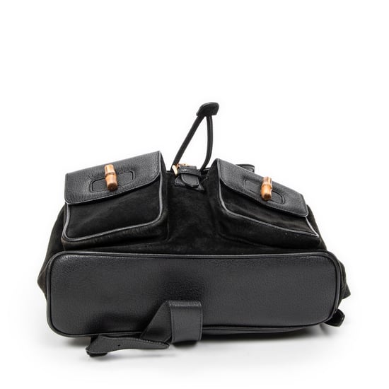 Gucci Large Bamboo Backpack  en  negro Cuero de ternero - Image 6