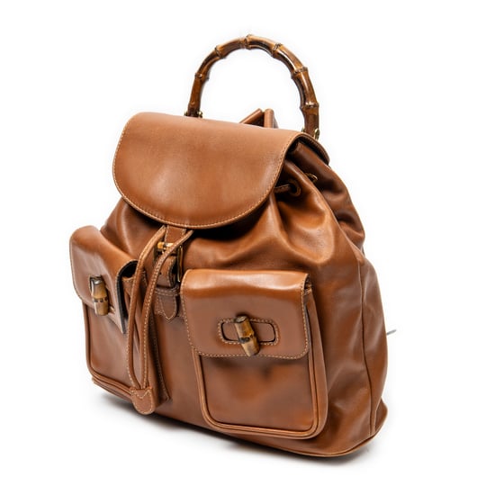 Gucci Large Bamboo Backpack  en  Bronceado Cuero de ternero - Image 2
