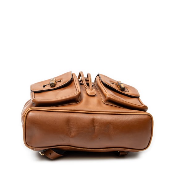 Gucci Large Bamboo Backpack  en  Bronceado Cuero de ternero - Image 6