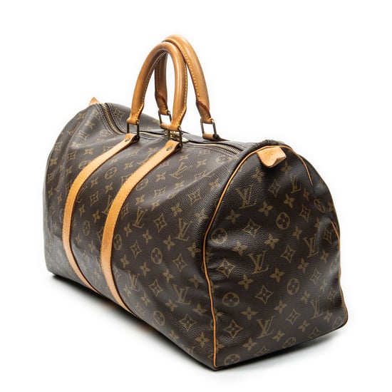 Louis Vuitton Keepall 45 en marrón Lienzo recubierto - Image 2