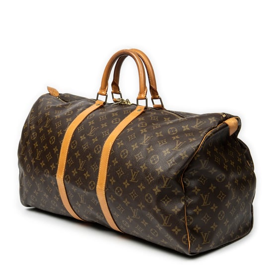 Louis Vuitton Keepall 55 en marrón Lienzo recubierto - Image 2