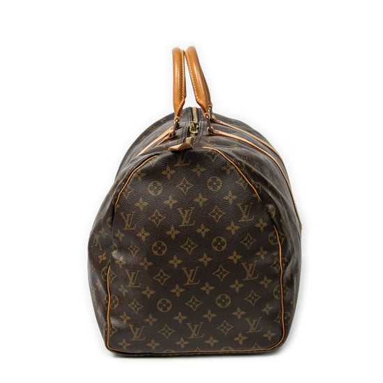 Louis Vuitton Keepall 55 en marrón Lienzo recubierto - Image 4