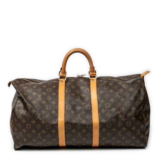 Louis Vuitton Keepall 55 en marrón Lienzo recubierto - Image 5