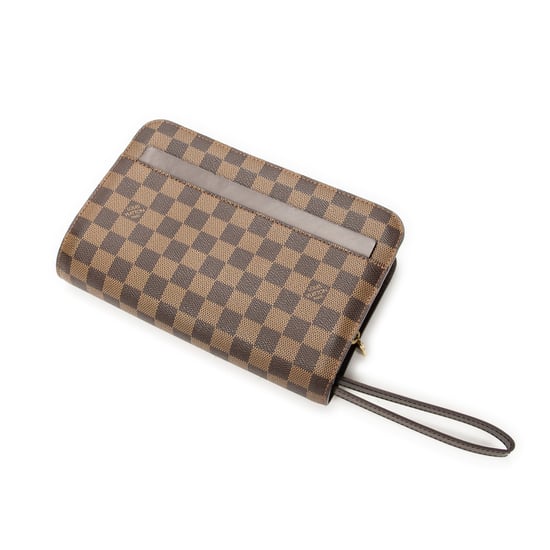 Louis Vuitton Saint Louis Clutch en Brown Lienzo recubierto - Image 1